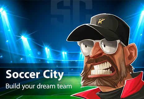 Soccer city game banner